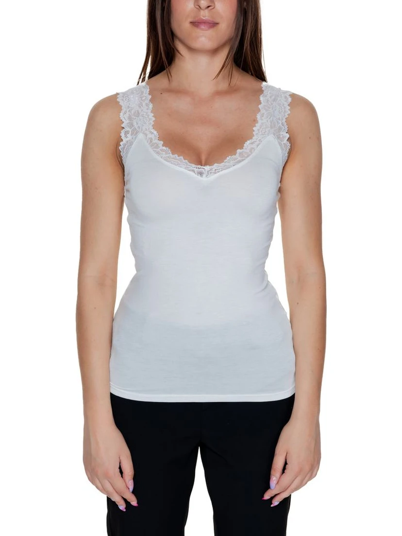 White Viscose Tank Tops