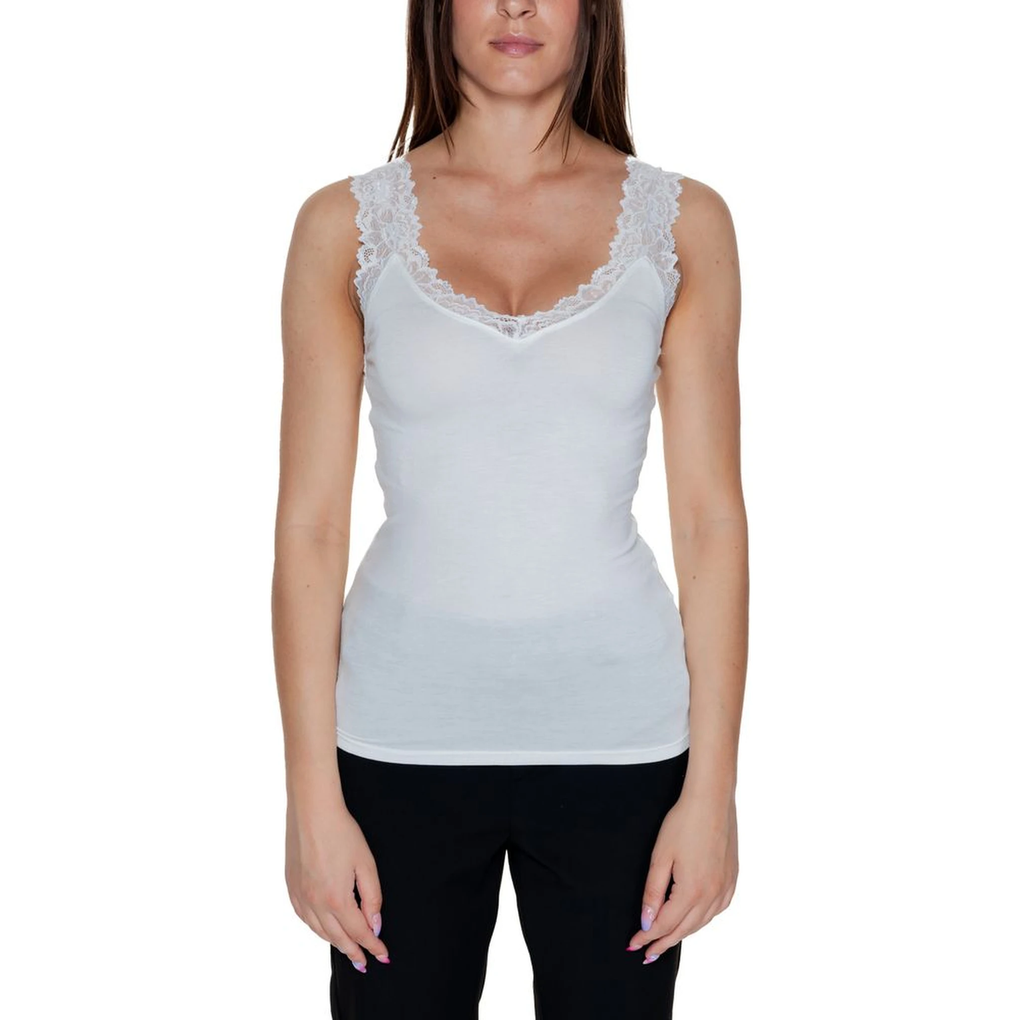 White Viscose Tank Tops