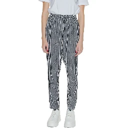 Black Viscose Casual Pants