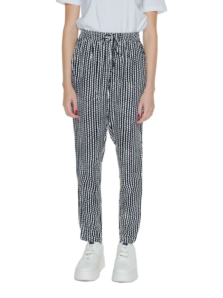 Black Viscose Casual Pants