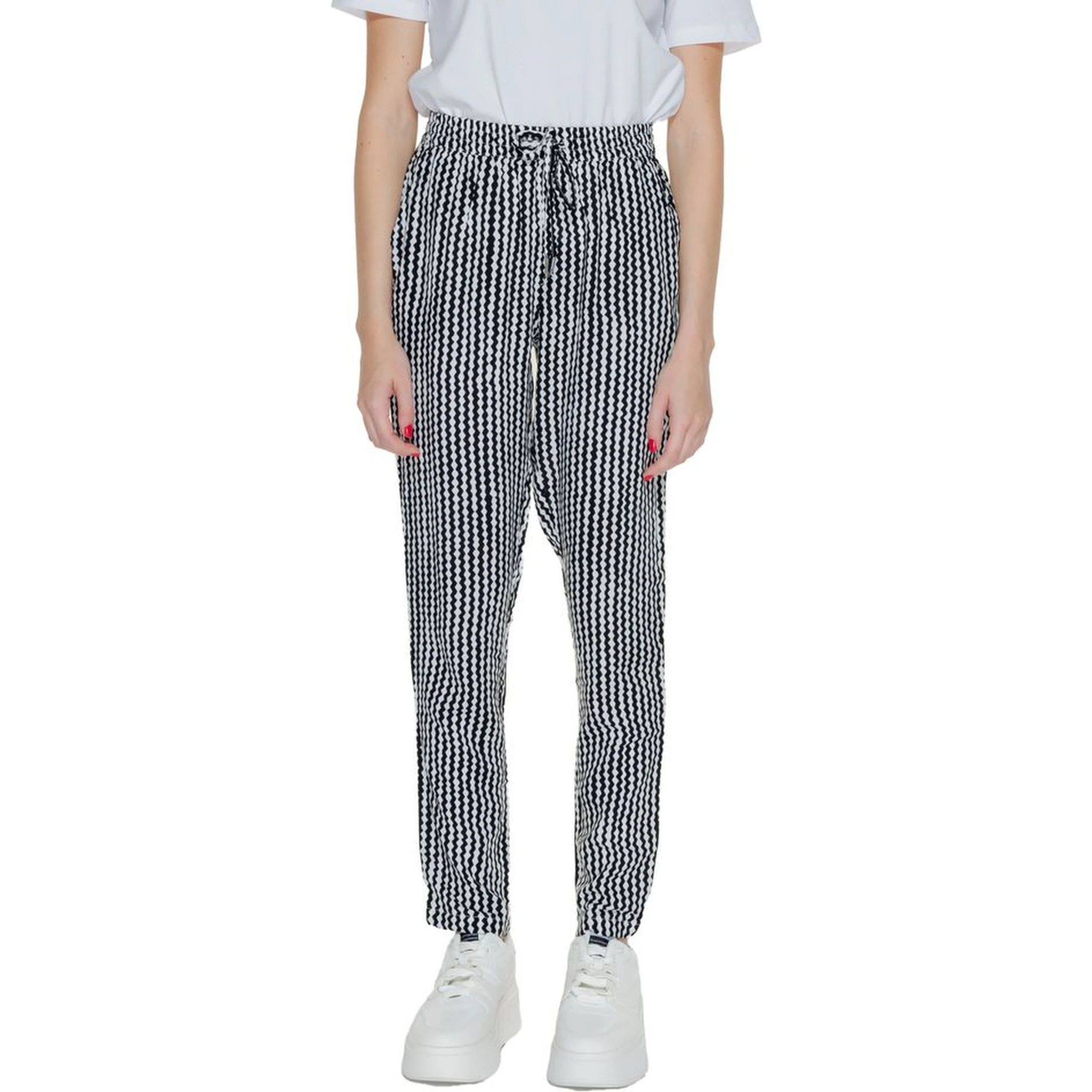 Black Viscose Casual Pants