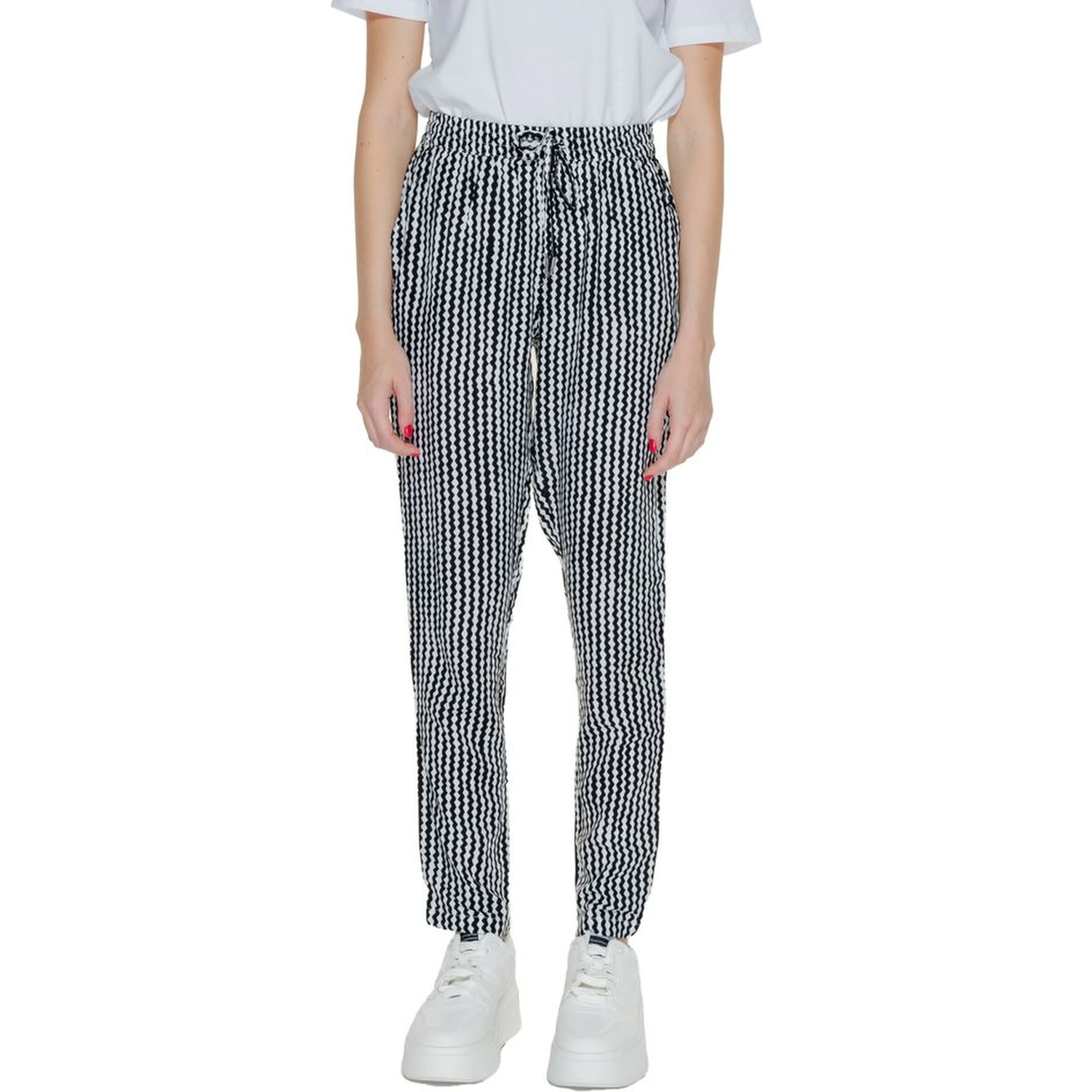 Black Viscose Casual Pants