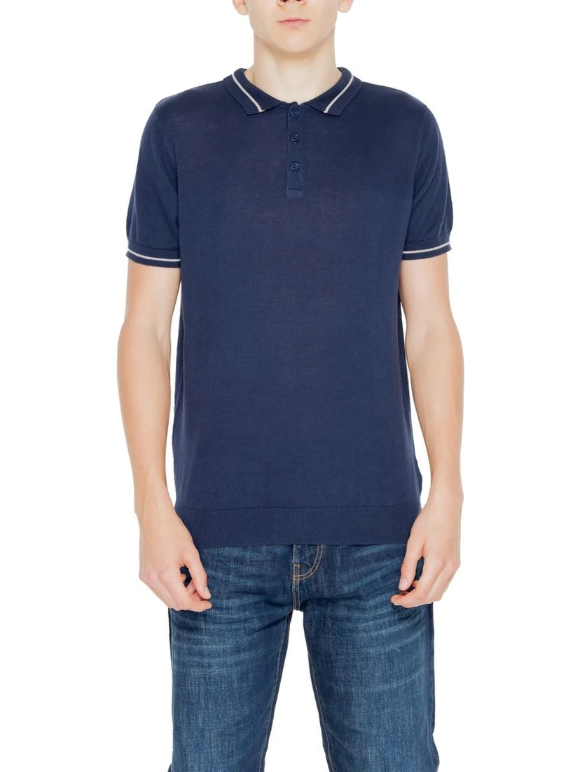 Blue Cotton Shortsleeve Shirt