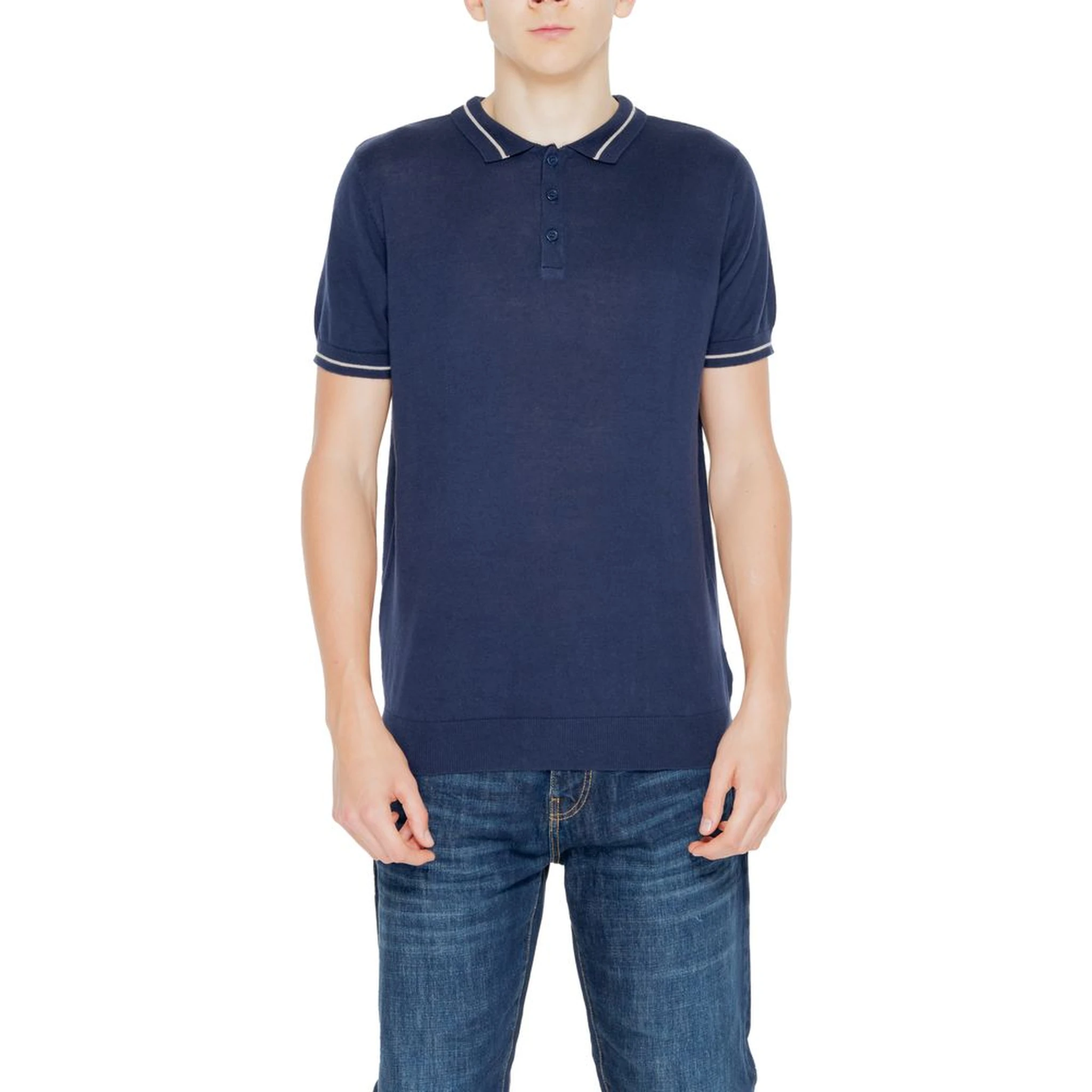 Blue Cotton Shortsleeve Shirt