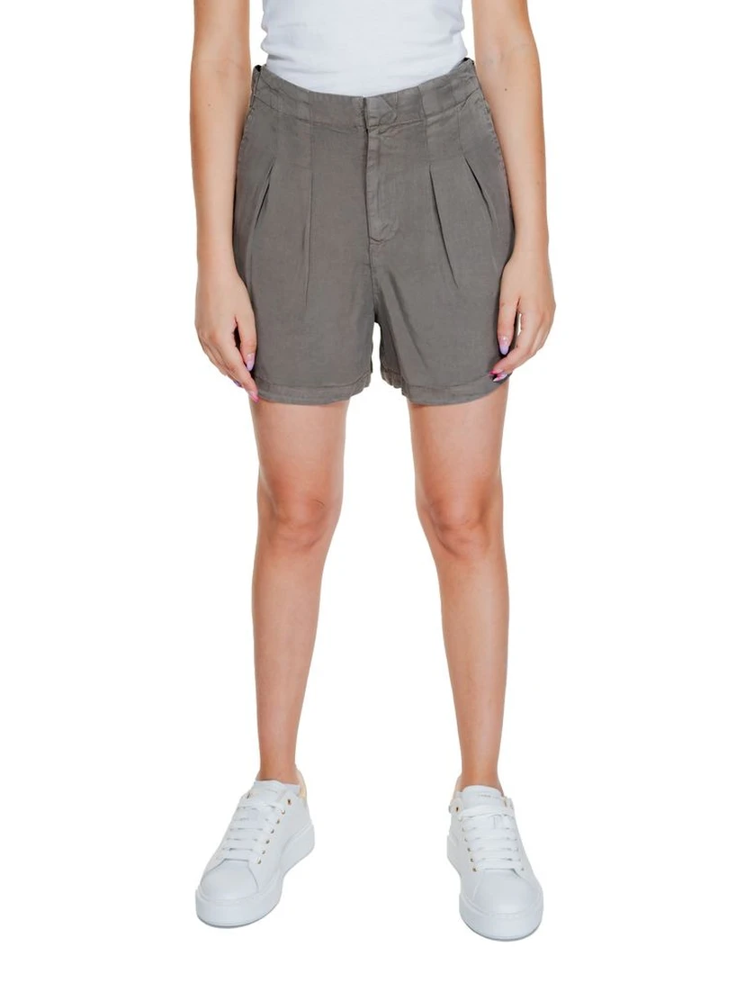 Beige Lyocell Shorts