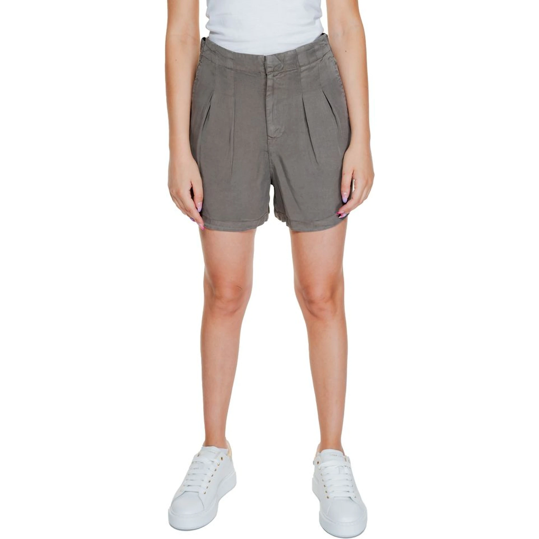 Beige Lyocell Shorts