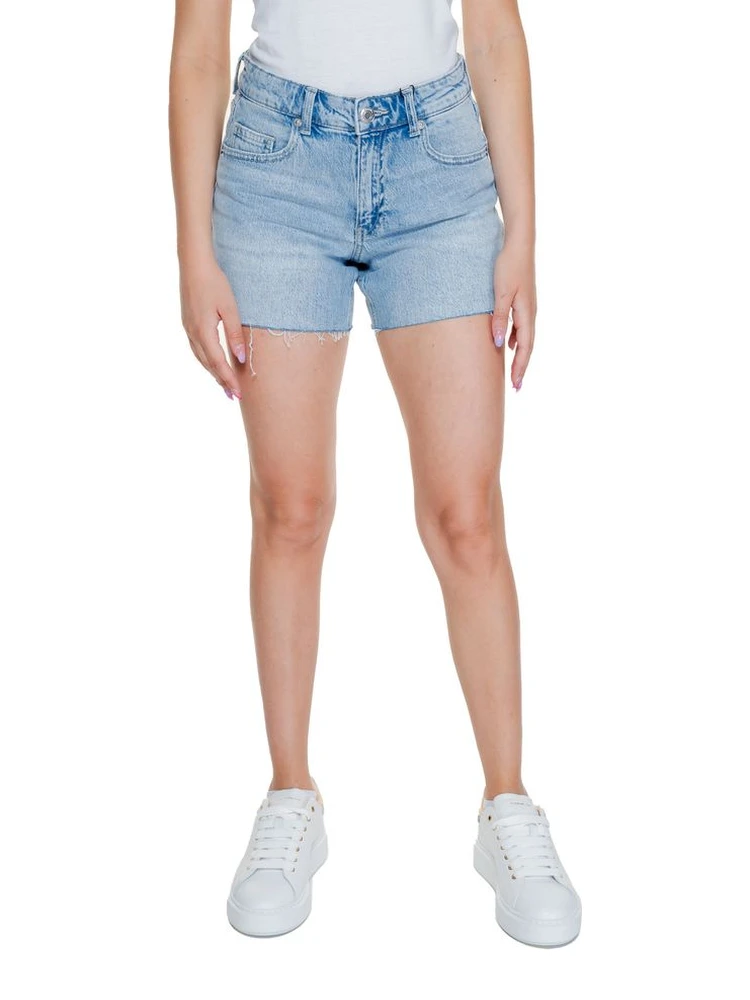 Light Blue Cotton Shorts