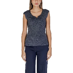 Blue Viscose Tank Tops