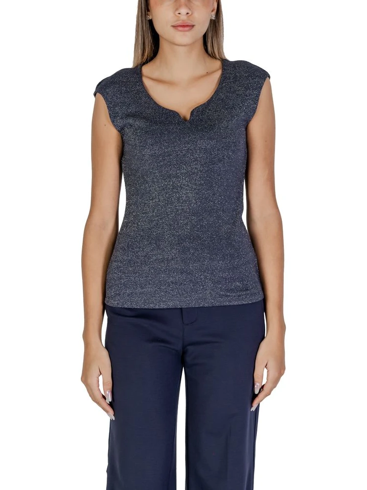 Blue Viscose Tank Tops