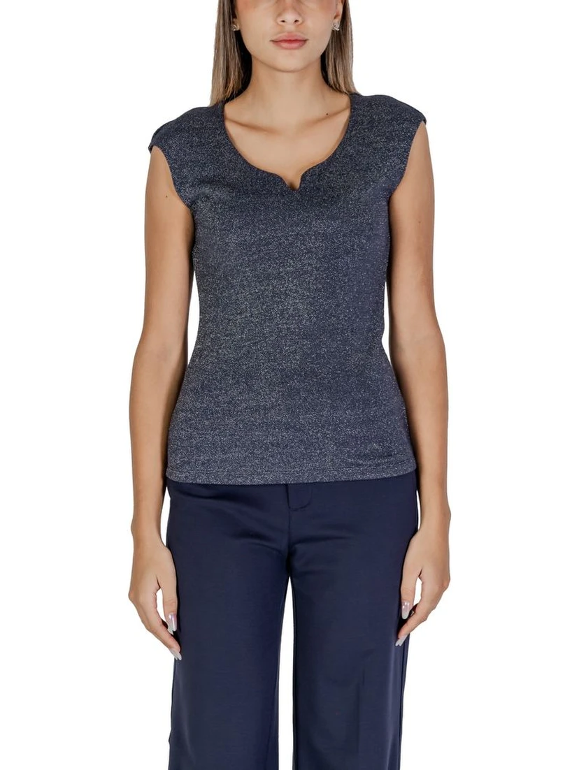 Blue Viscose Tank Tops