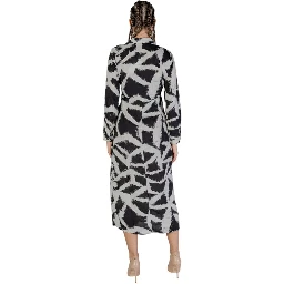 Black Recycled Polyester Long Dress