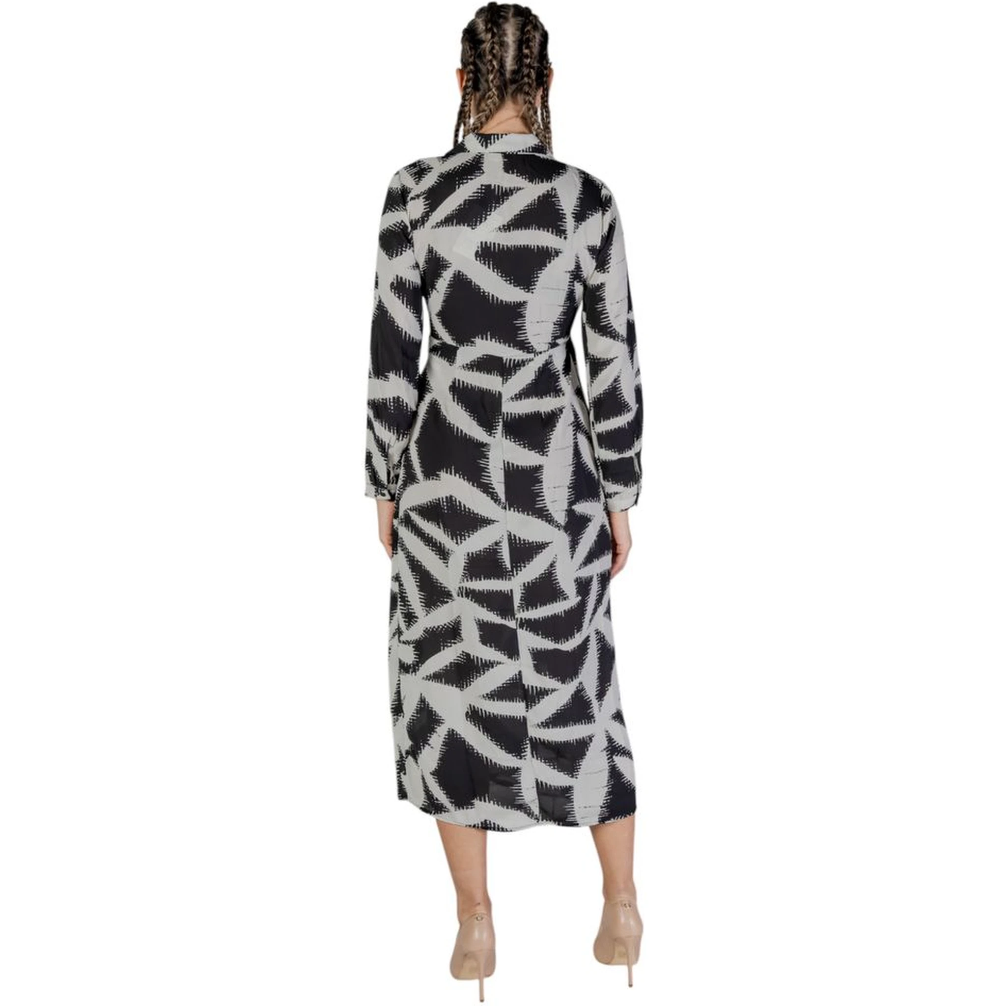 Black Recycled Polyester Long Dress