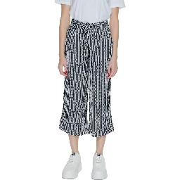 Black Viscose Cropped Pants