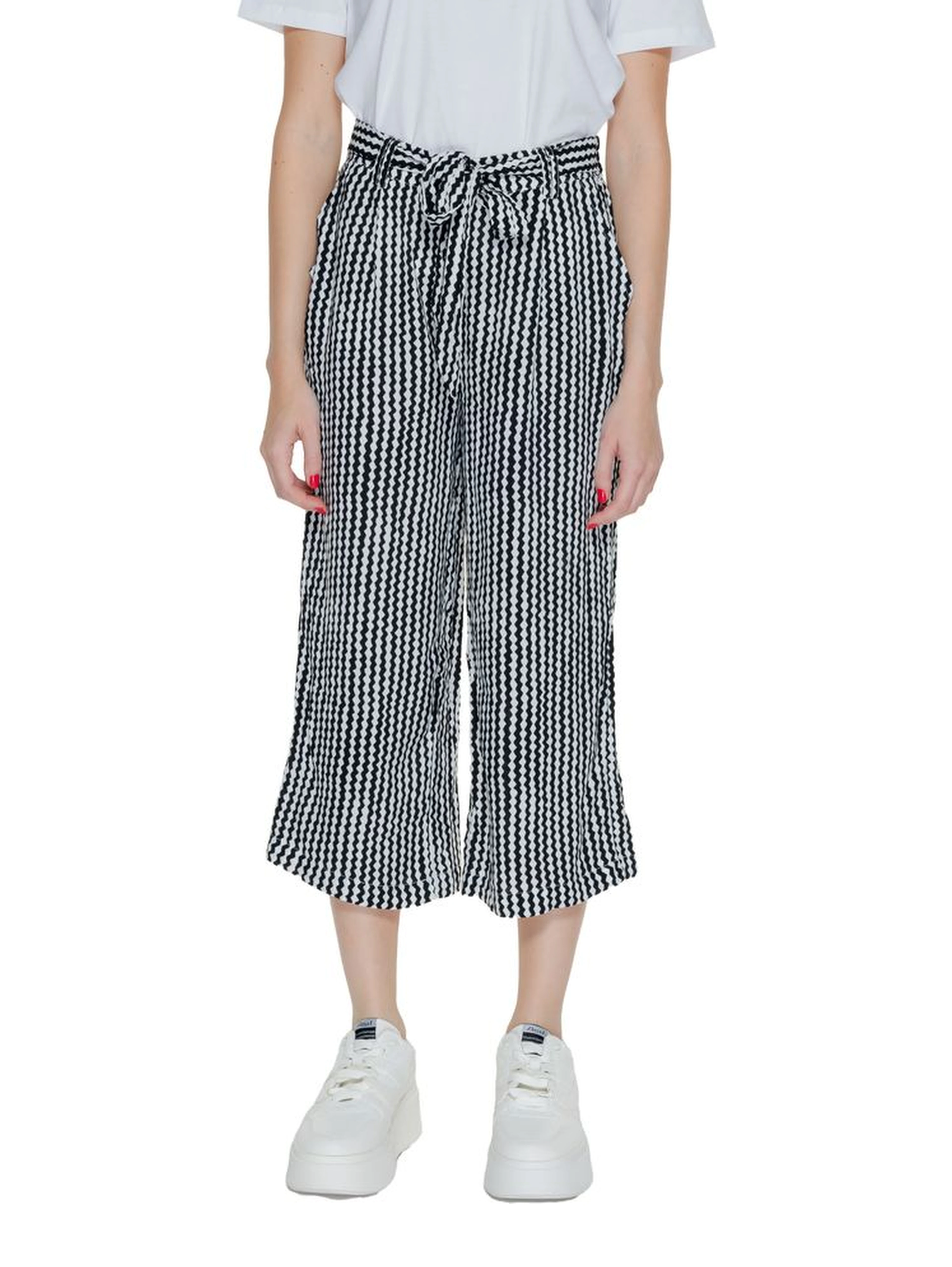 Black Viscose Cropped Pants