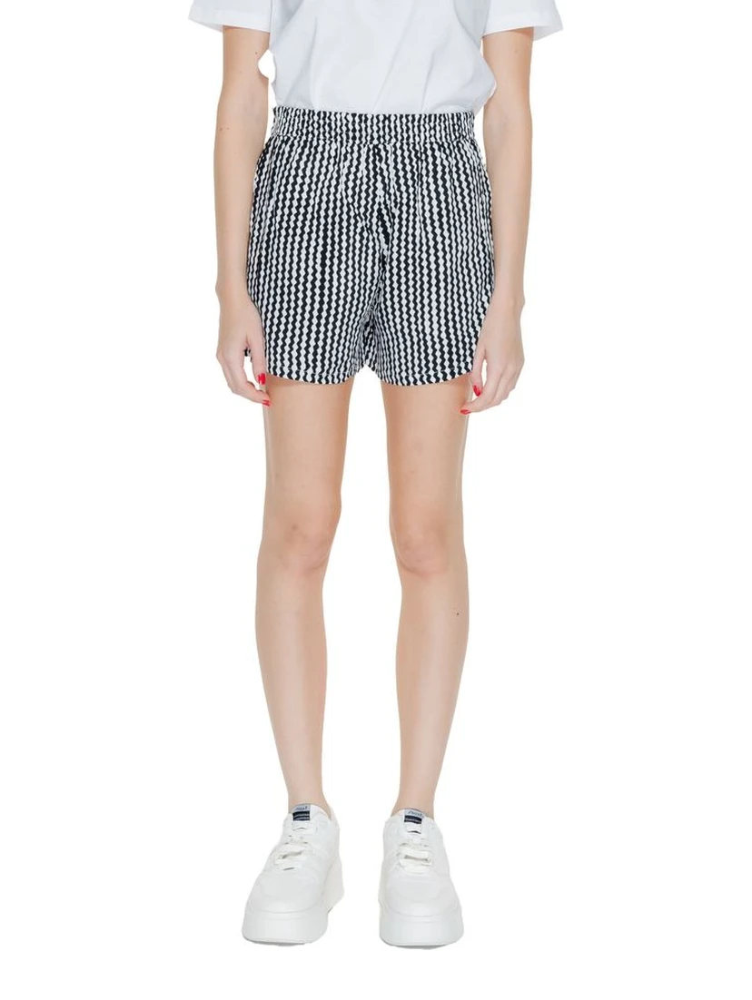 Black Viscose Shorts