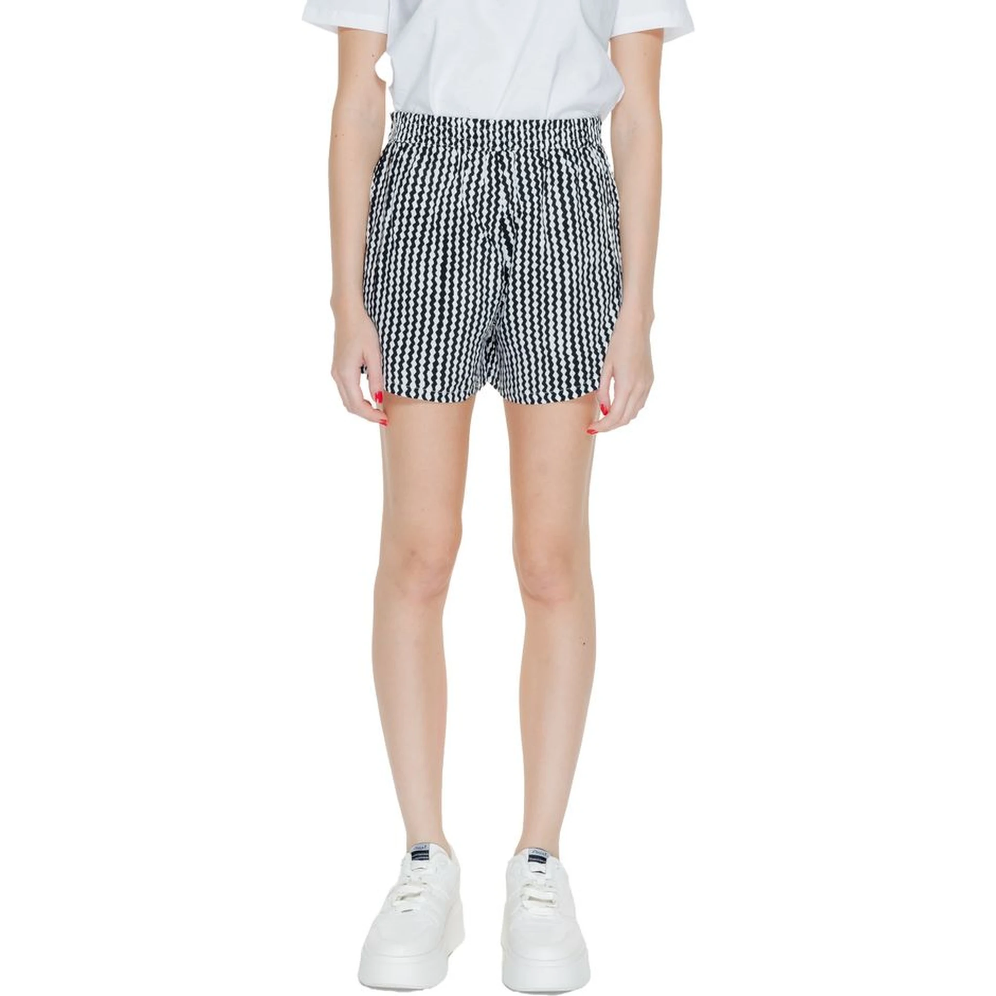 Black Viscose Shorts