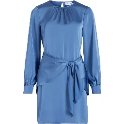 Blue Recycled Polyester Short Dress