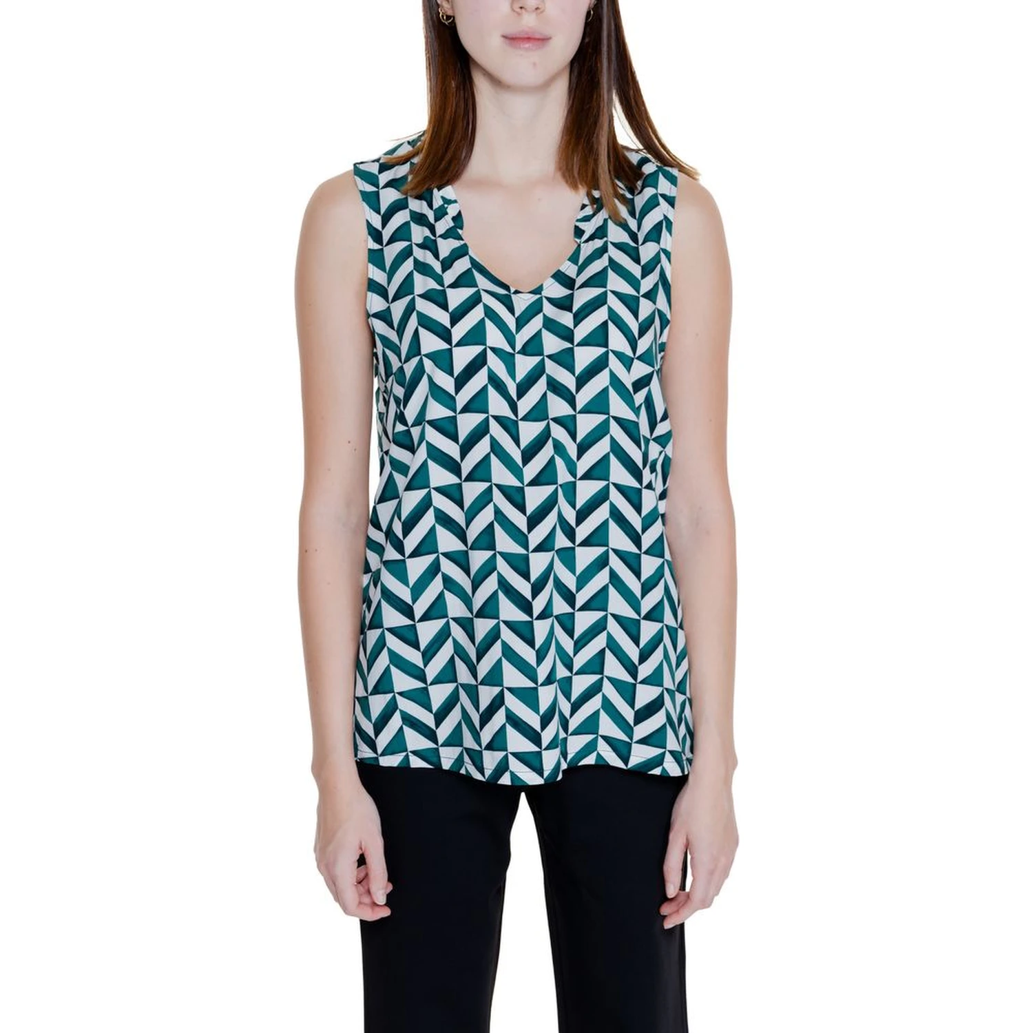 Green Viscose Tank Tops