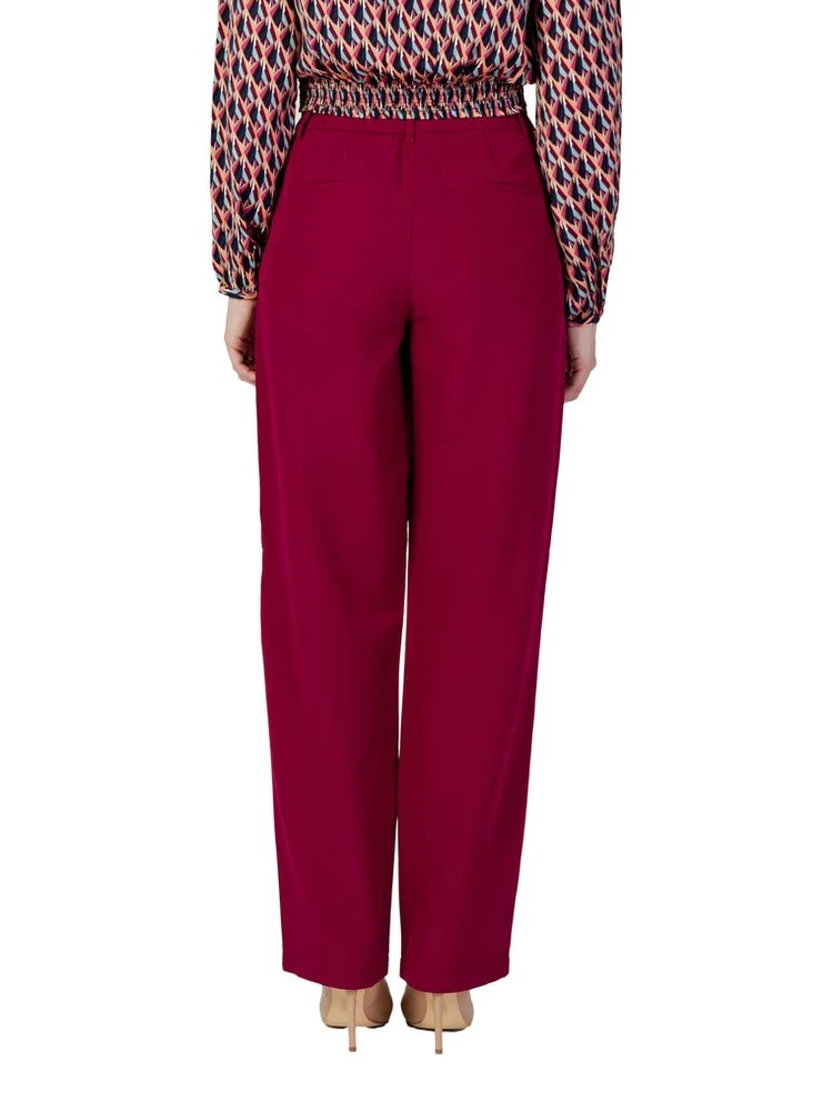 Bordeaux Polyester Casual Pants alternative
