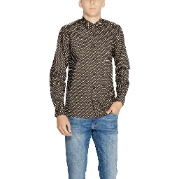 Brown Cotton Pattern Shirt