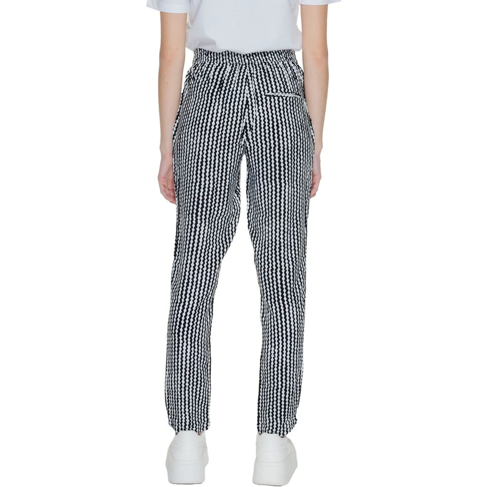 Black Viscose Casual Pants