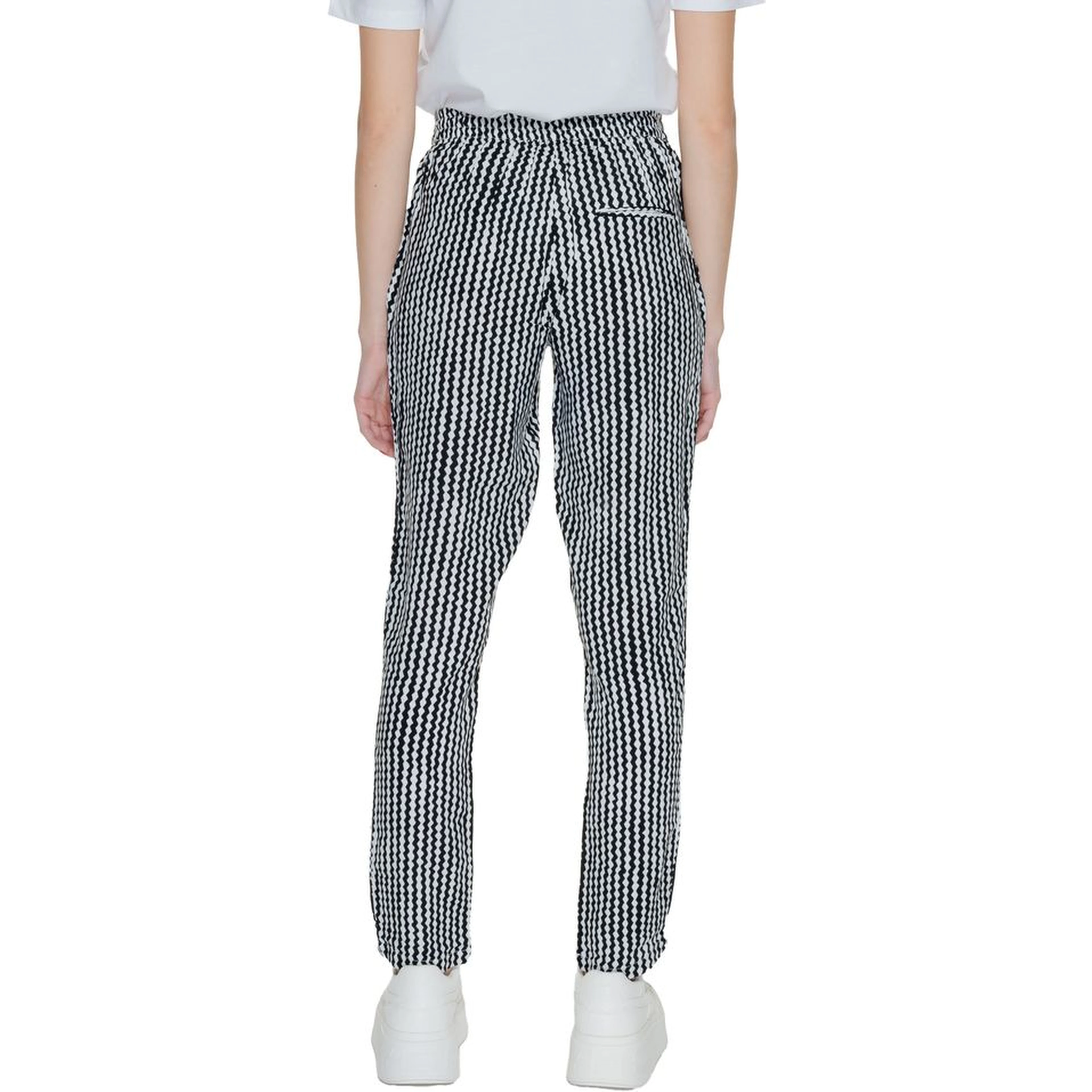 Black Viscose Casual Pants