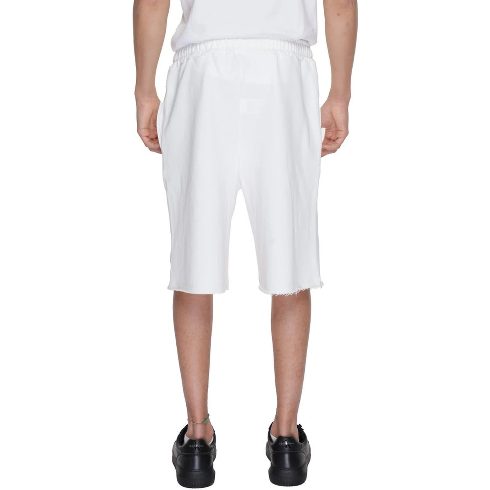 White Cotton Bermuda Shorts