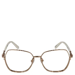 نظارات معدنية بلون الذهب الوردي (إطارات)