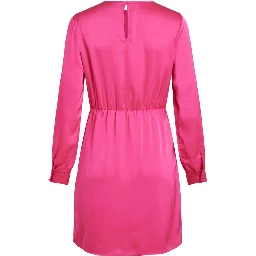 Pink Polyester Short Dress