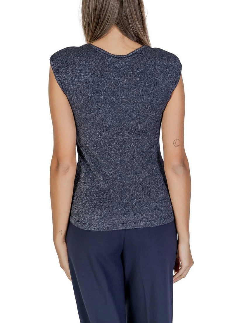 Blue Viscose Tank Tops