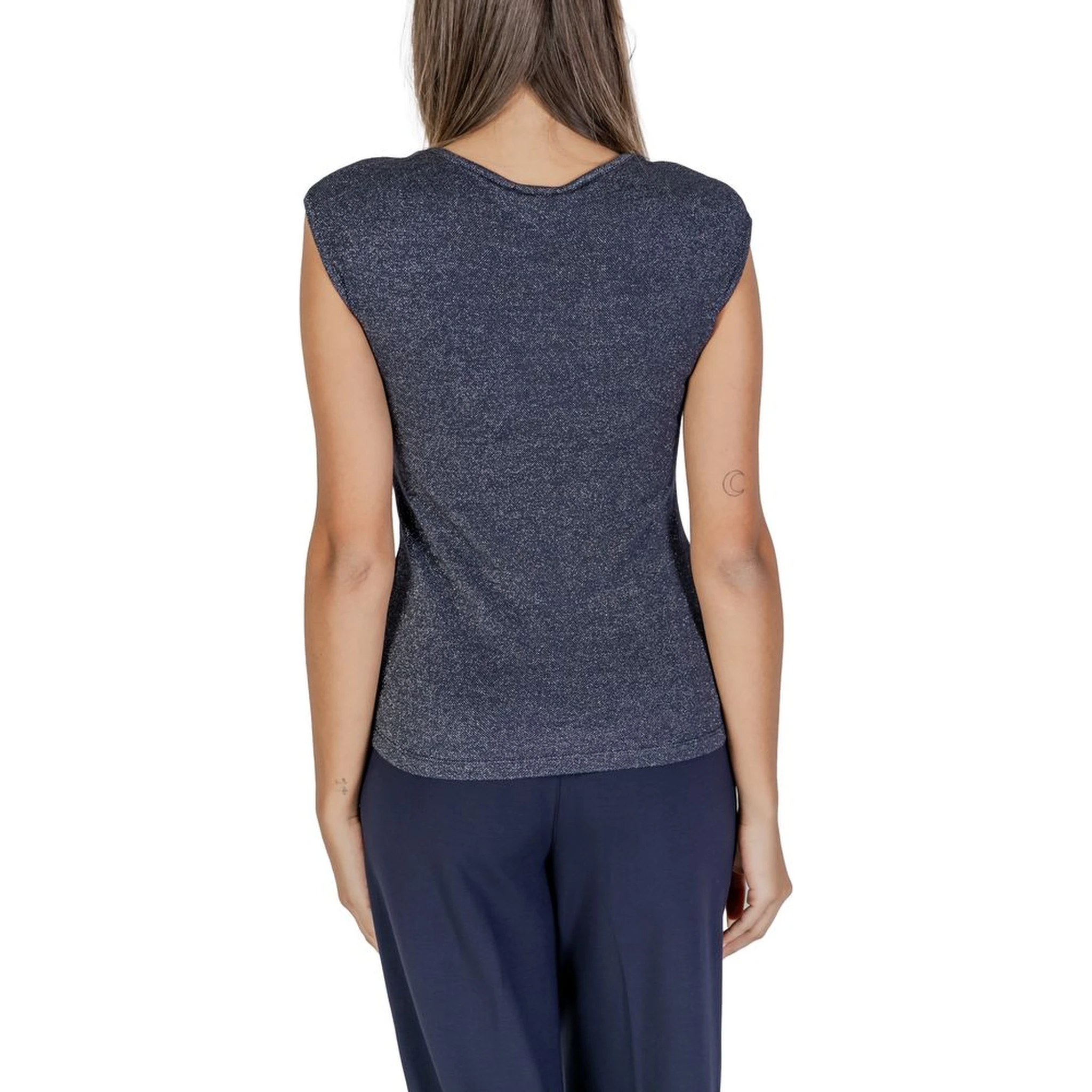 Blue Viscose Tank Tops