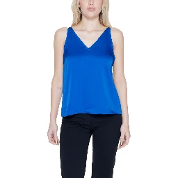 Blue Polyester Top