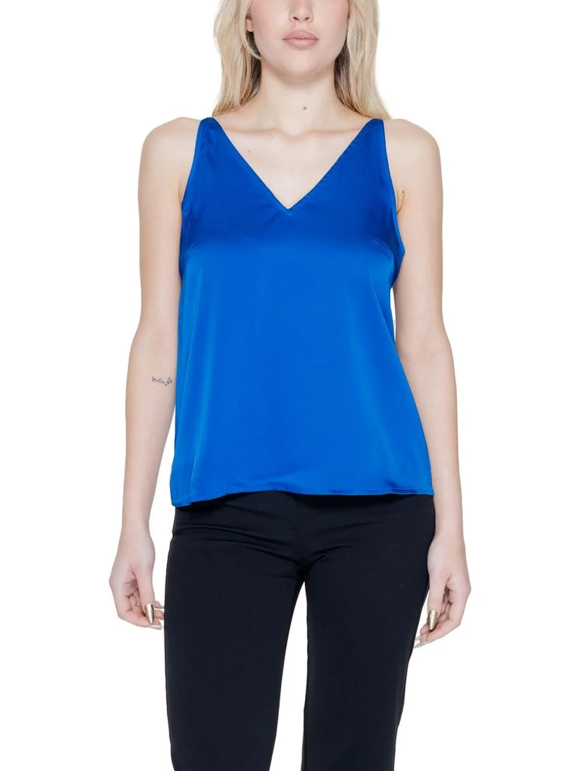 Blue Polyester Top