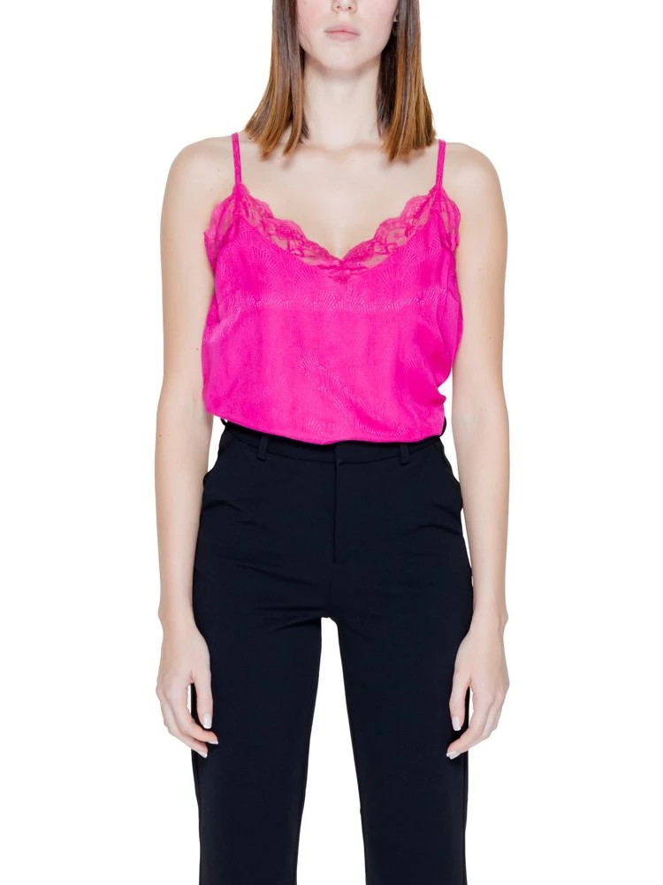 Pink Viscose Tank Tops