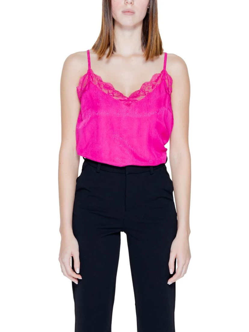 Pink Viscose Tank Tops