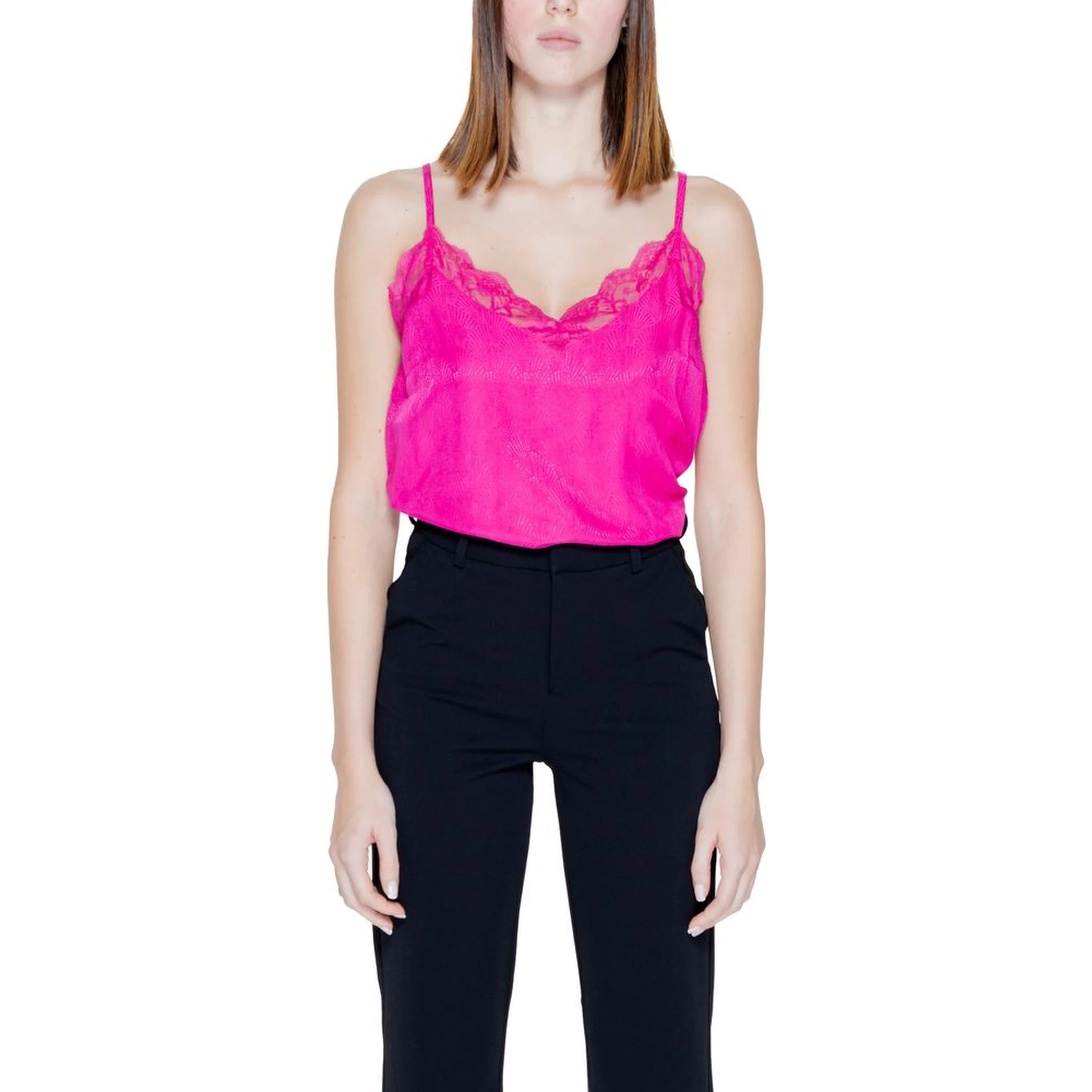 Pink Viscose Tank Tops