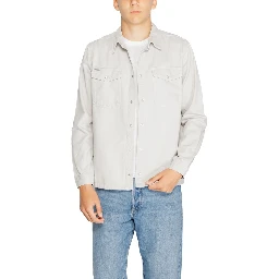 Gray Cotton Dress Shirt