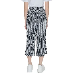 Black Viscose Cropped Pants