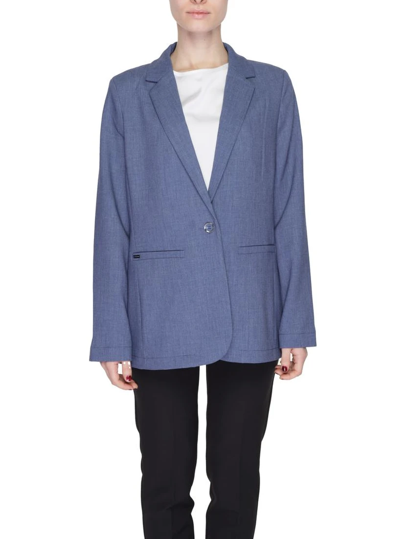 Blue Polyester Blazer