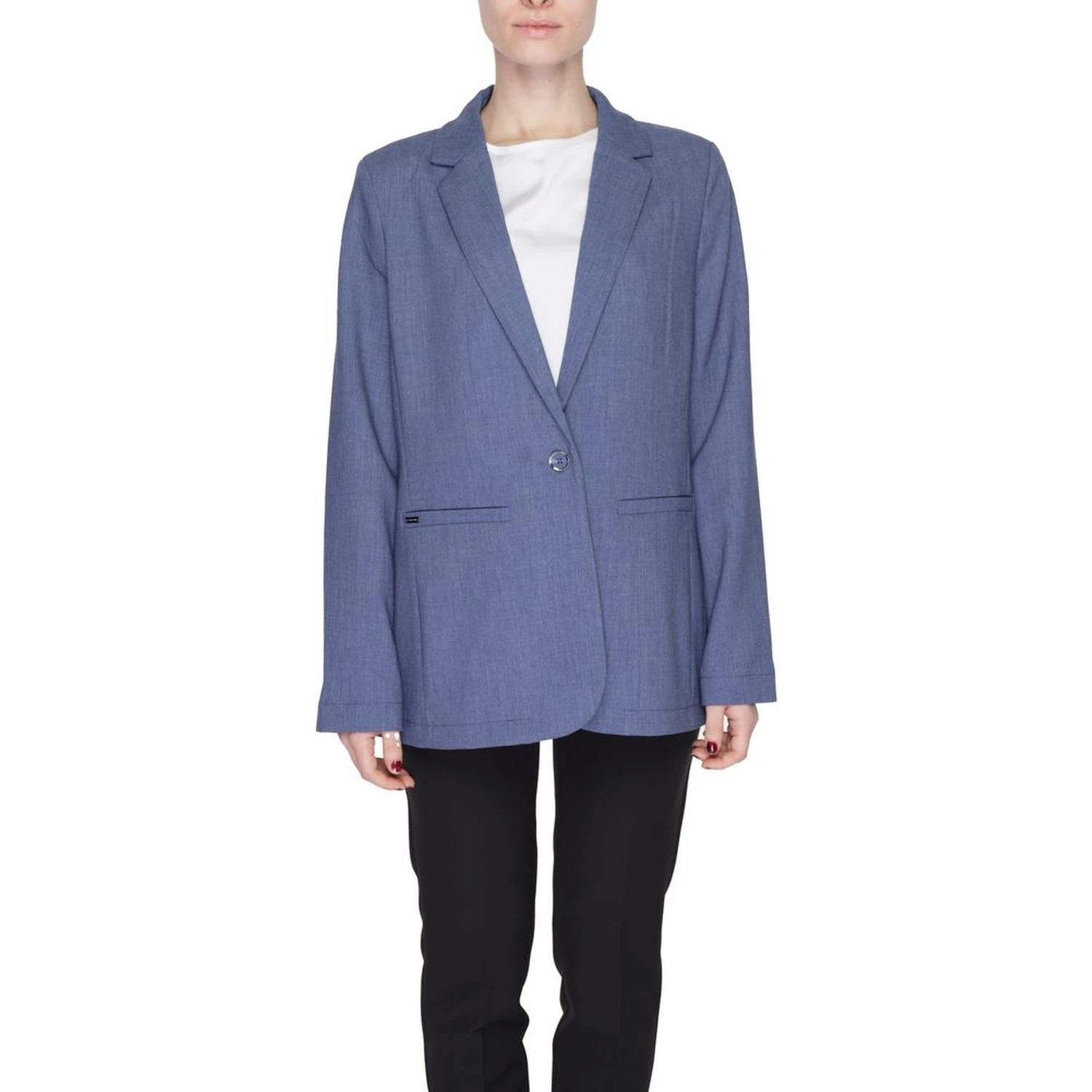 Blue Polyester Blazer