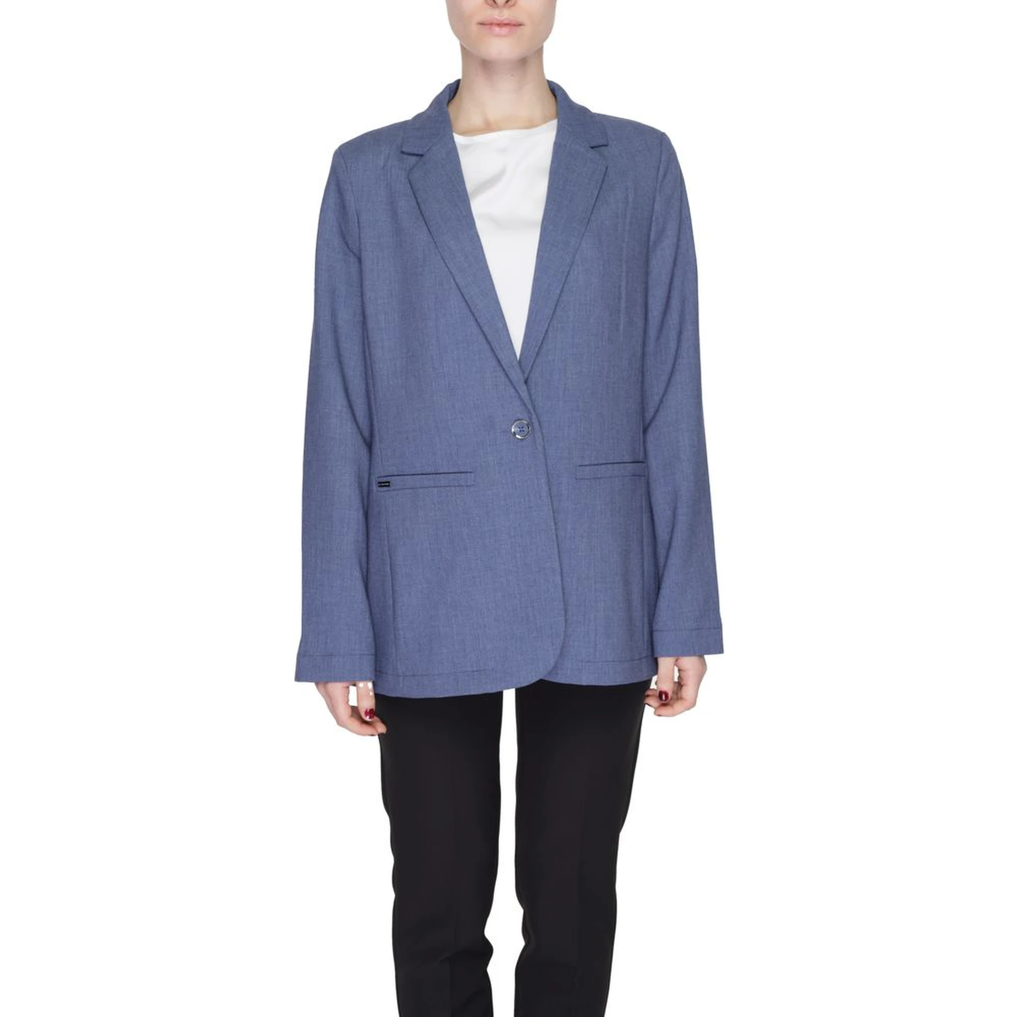 Blue Polyester Blazer