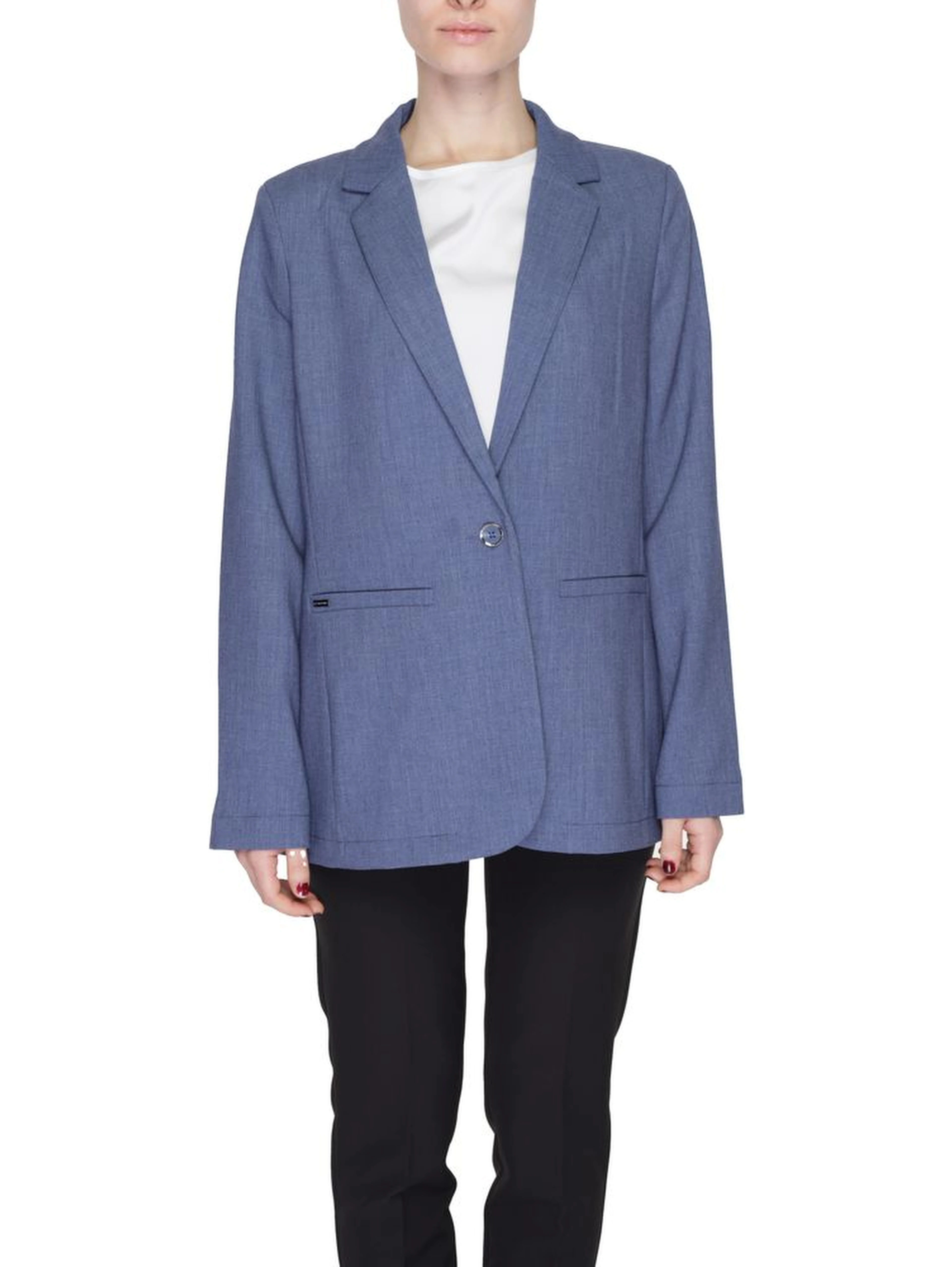 Blue Polyester Blazer