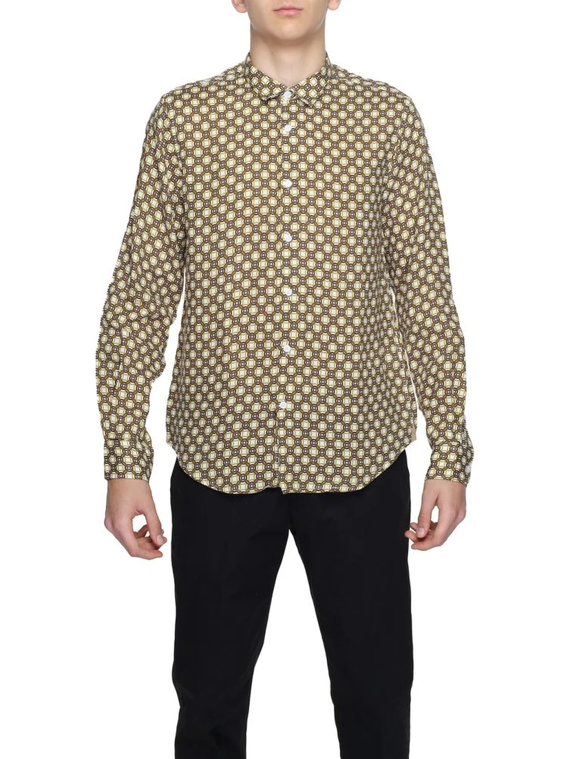Beige Linen Pattern Shirt