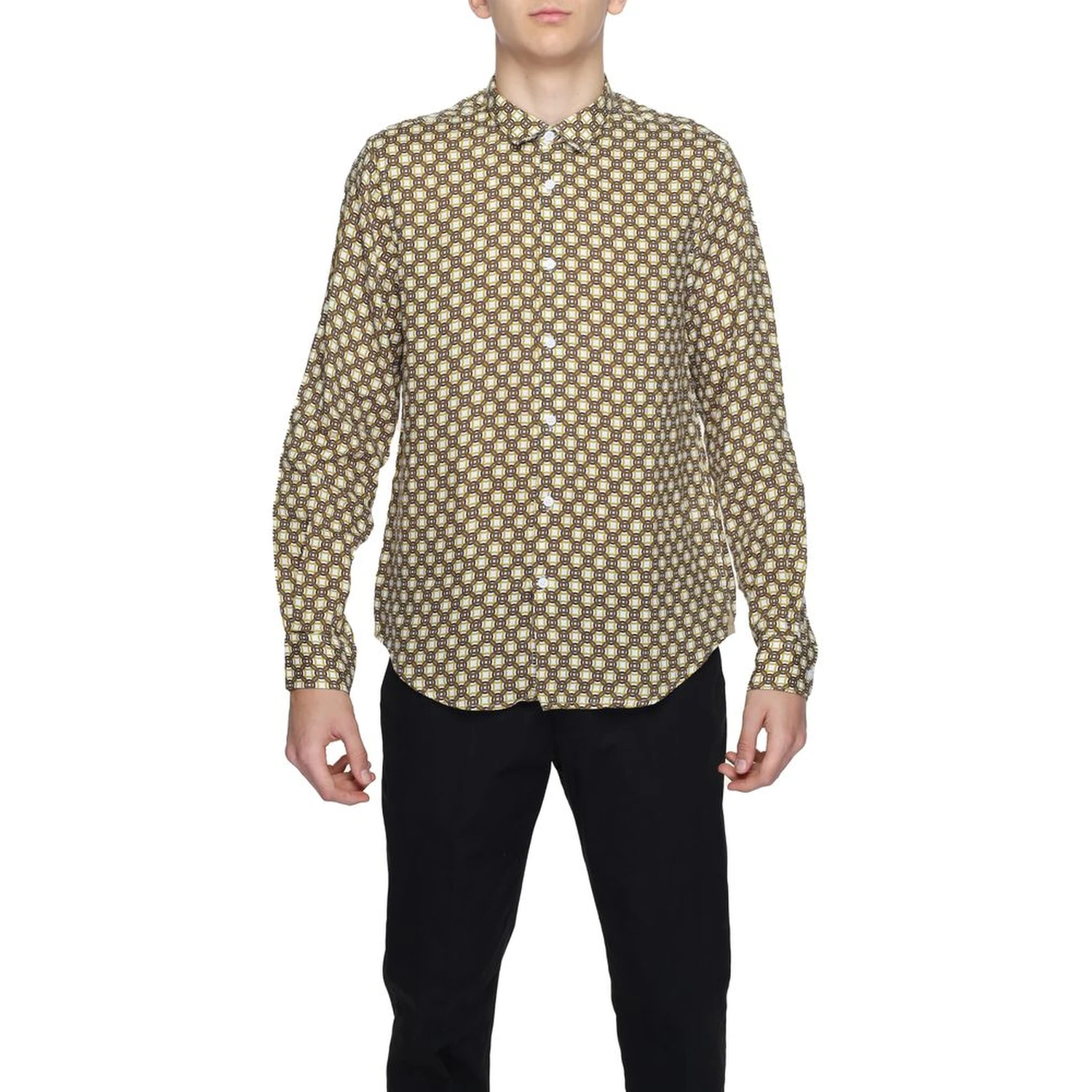 Beige Linen Pattern Shirt