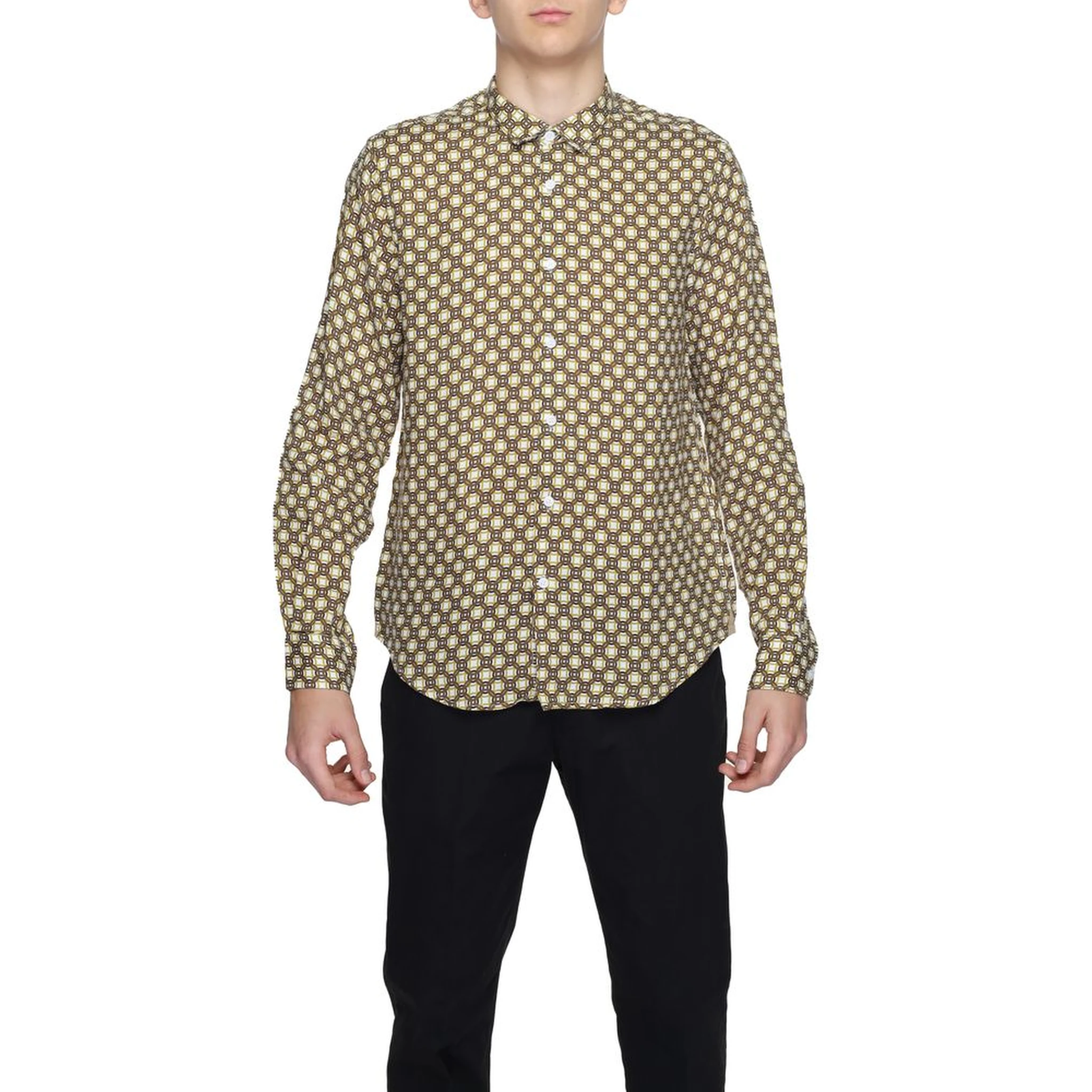 Beige Linen Pattern Shirt