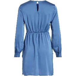Blue Recycled Polyester Short Dress