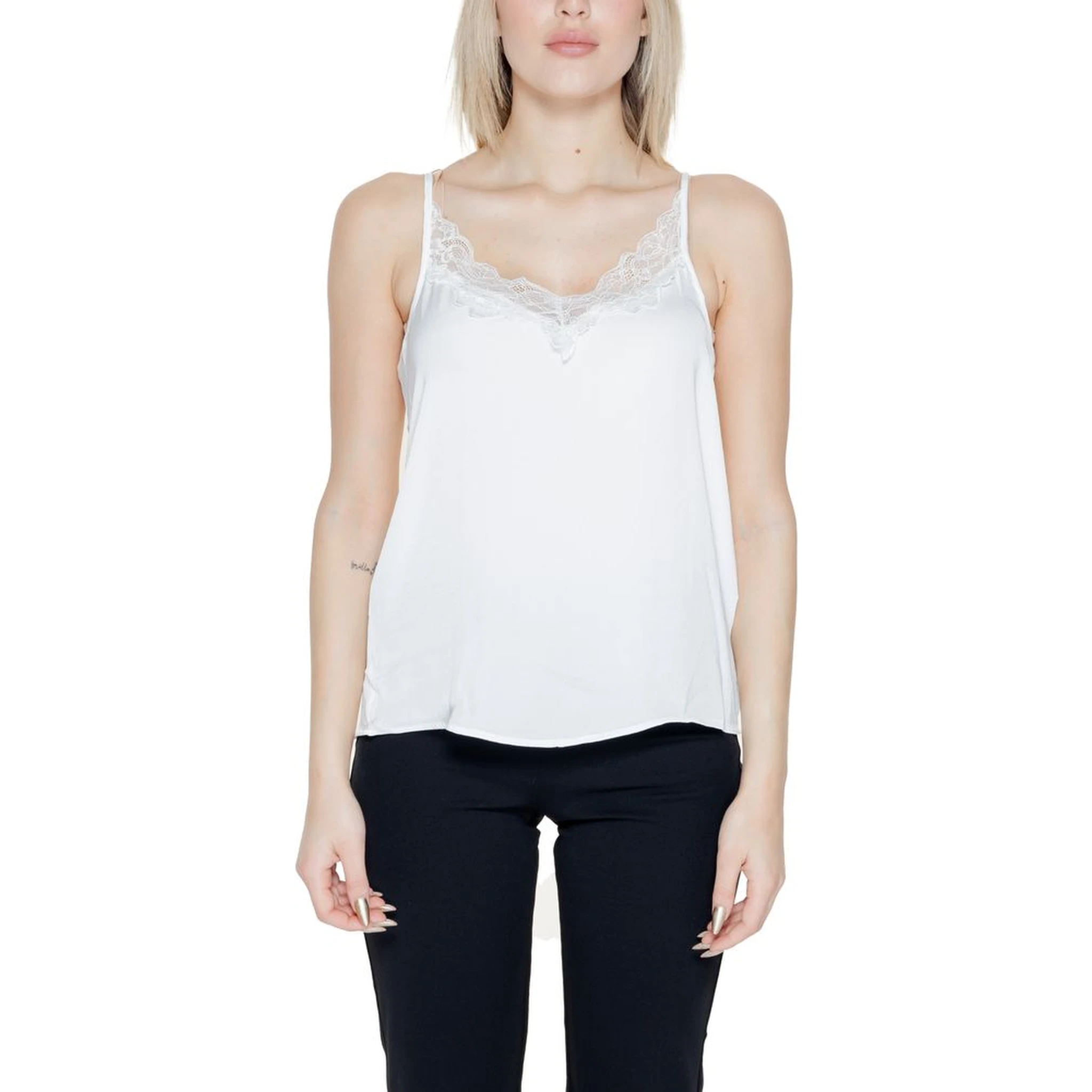 White Polyester Tank Tops