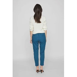 Blue Polyester Pants