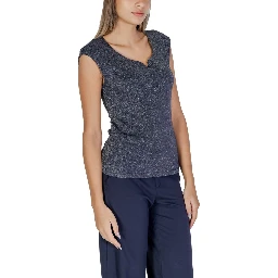 Blue Viscose Tank Tops