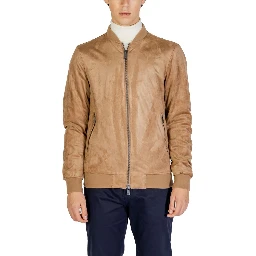 Beige Polyester Bomber